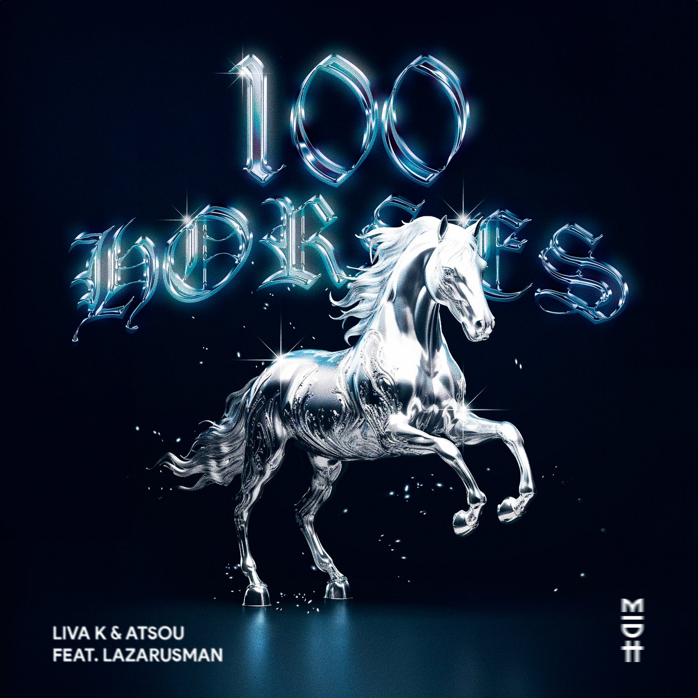 Cover - Lazarusman, Liva K, atsou - 100 Horses (Original Mix)