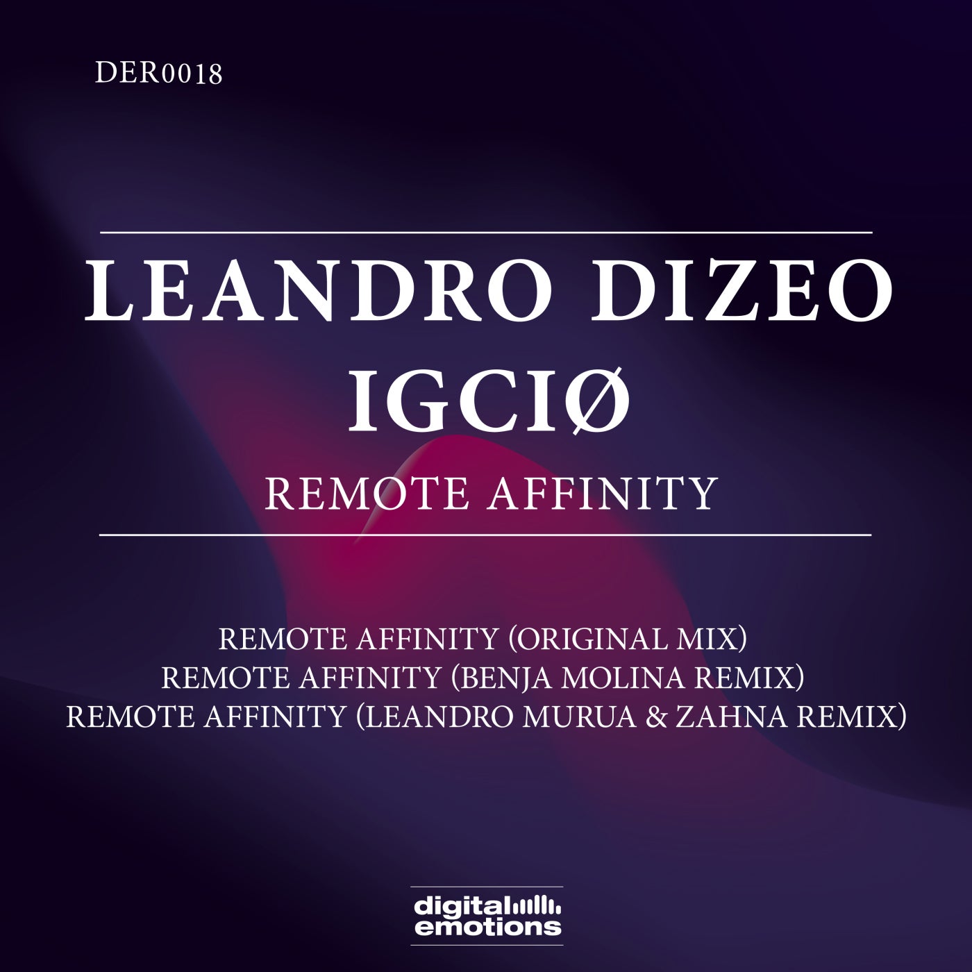 Cover - Leandro Dizeo, IGCIØ - Remote Affinity (Leandro Murua & ZAHNA Remix)