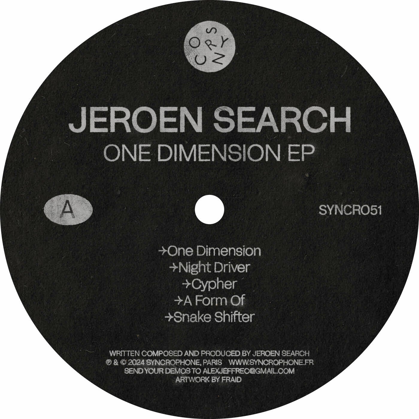 Cover - Jeroen Search - One Dimension (Original Mix)