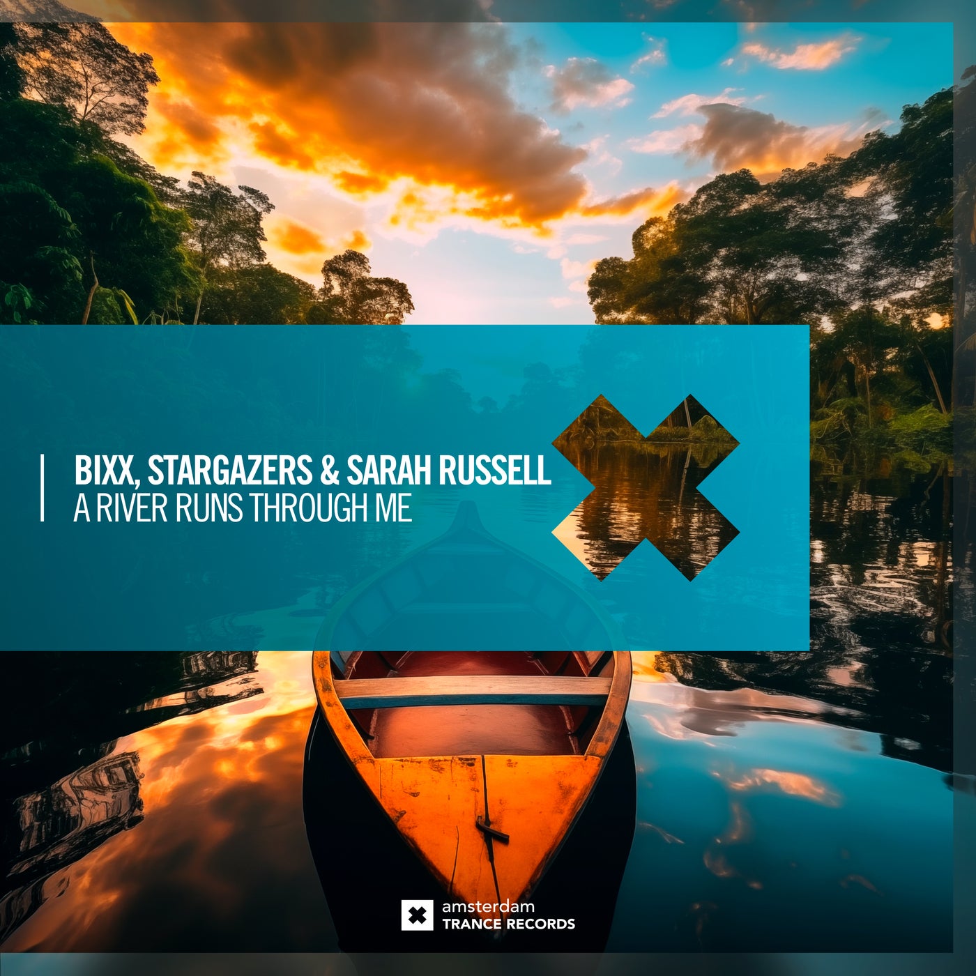 Cover - Sarah Russell, Stargazers, BiXX - A River Runs Through Me (Extended Mix)