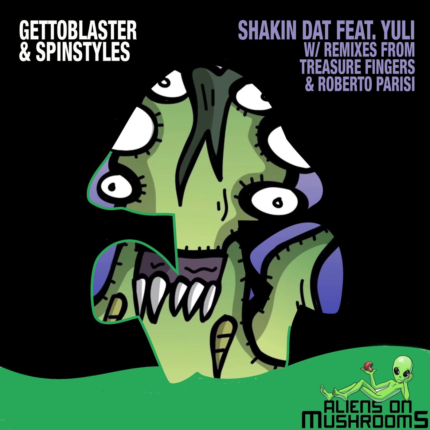 Cover - Spinstyles, Gettoblaster, Yuli - Shakin Dat (Treasure Fingers Remix)