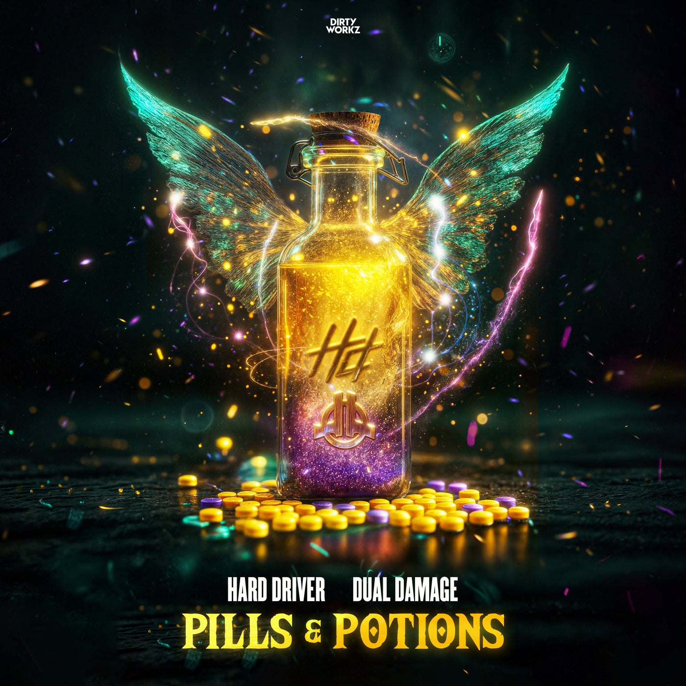 Cover - Hard Driver, Dual Damage - Pills & Potions (Extended Mix)