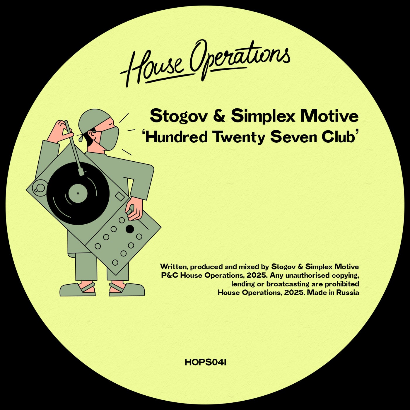 Cover - Simplex Motive, Stogov - Hundred Twenty Seven Club  (Original Mix)