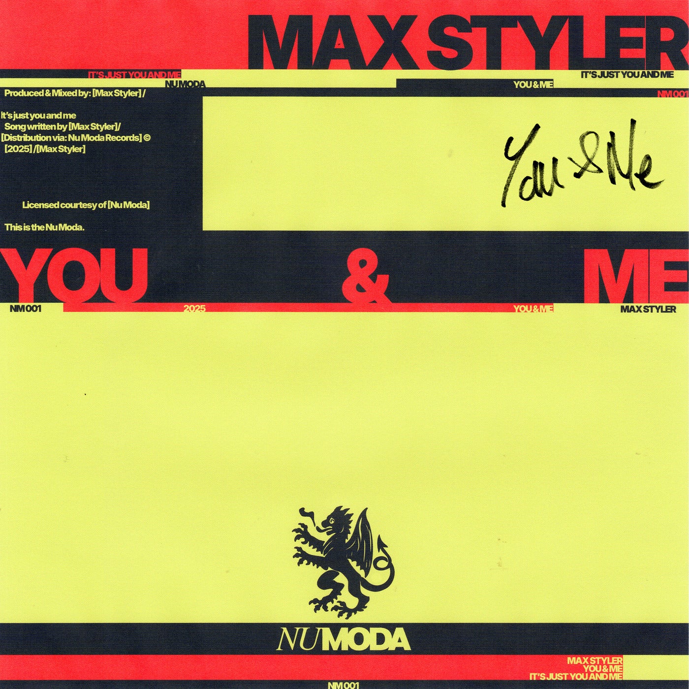 Cover - Max Styler - You & Me (Extended Mix)