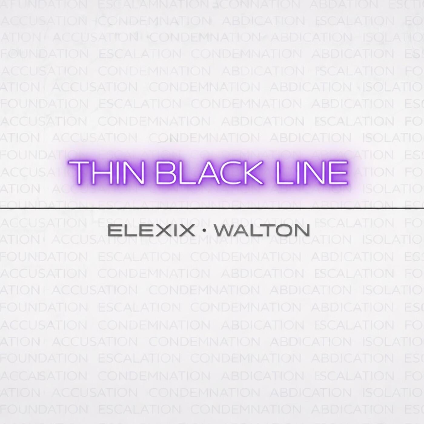 Cover - Mark Walton, ELEXiX - Thin Black Line (Original Mix)