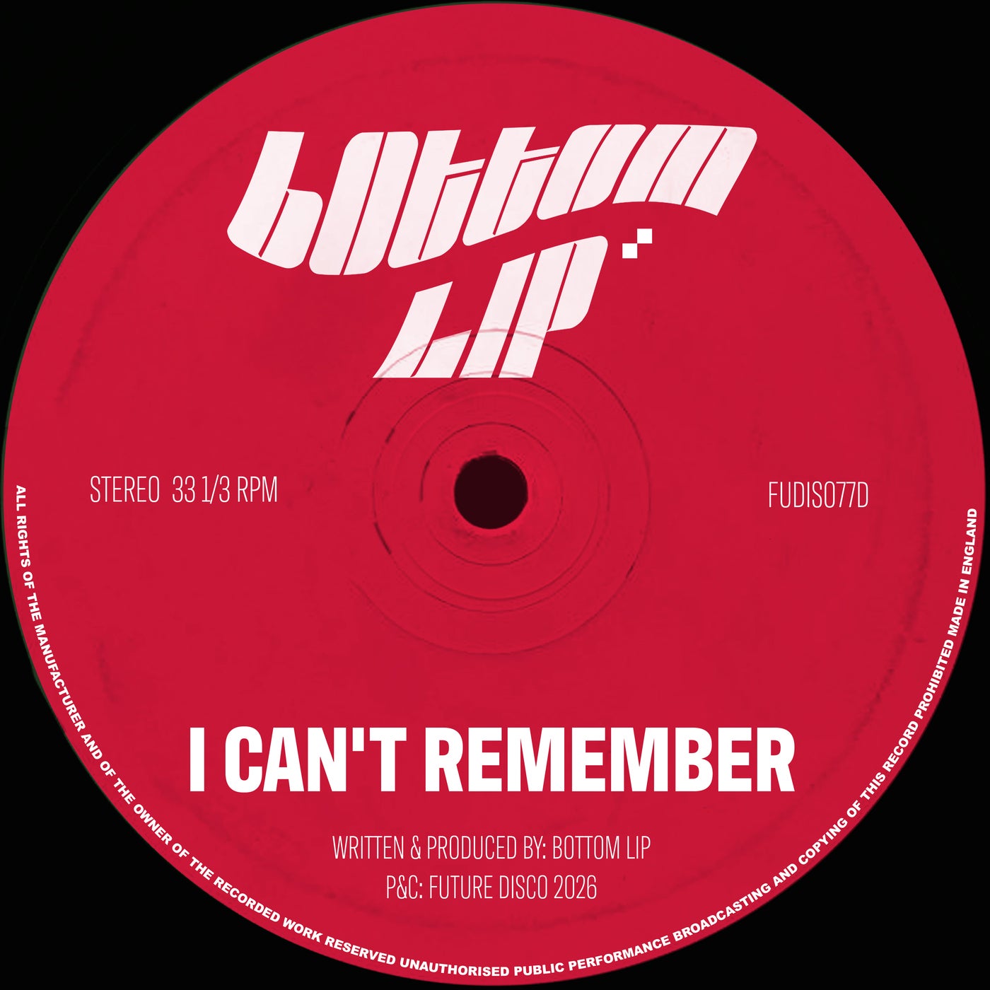 Cover - Bottom Lip - I Can't Remember (Extended Mix)