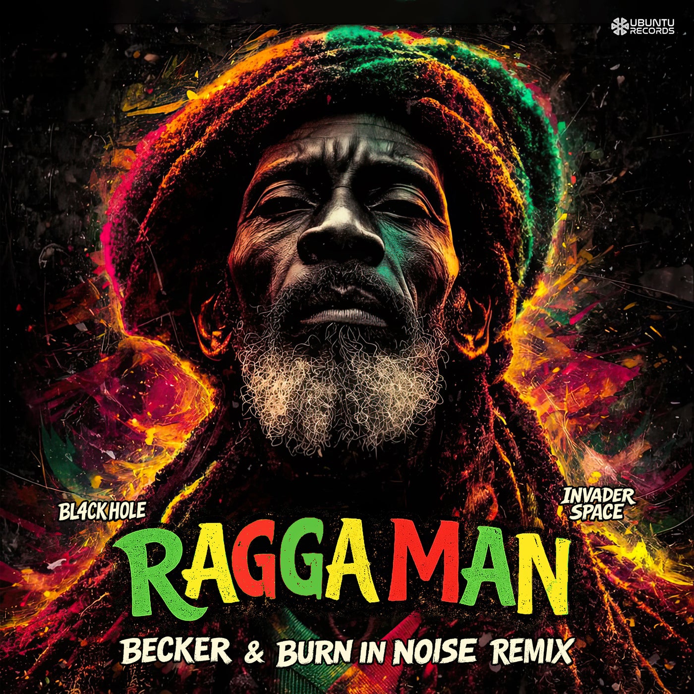 Cover - Invader Space, Bl4ck Hole - Ragga Man (Becker & Burn In Noise Remix Extended)