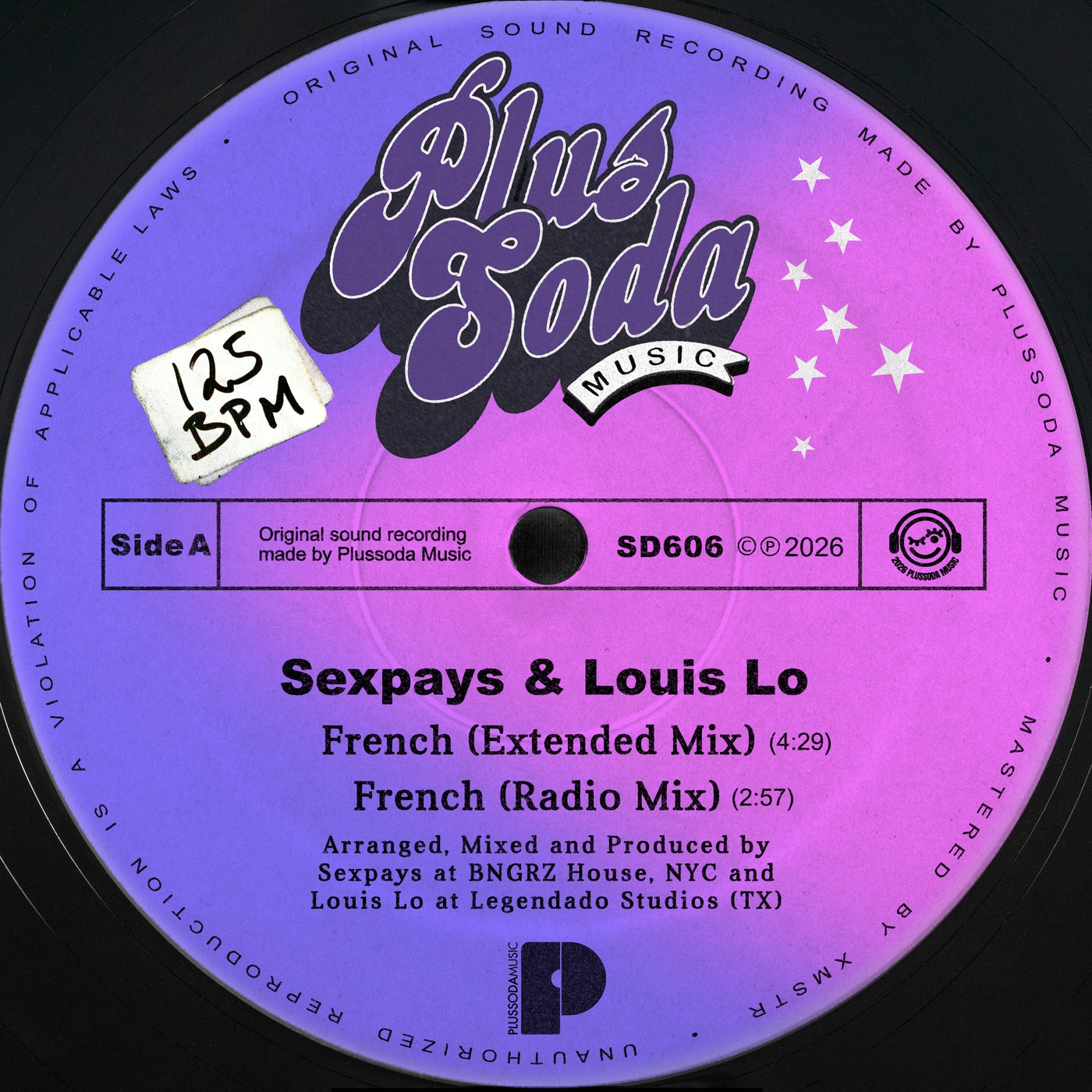 Cover - Louis Lo, SEXPAYS - French (Extended Mix) Promo tools