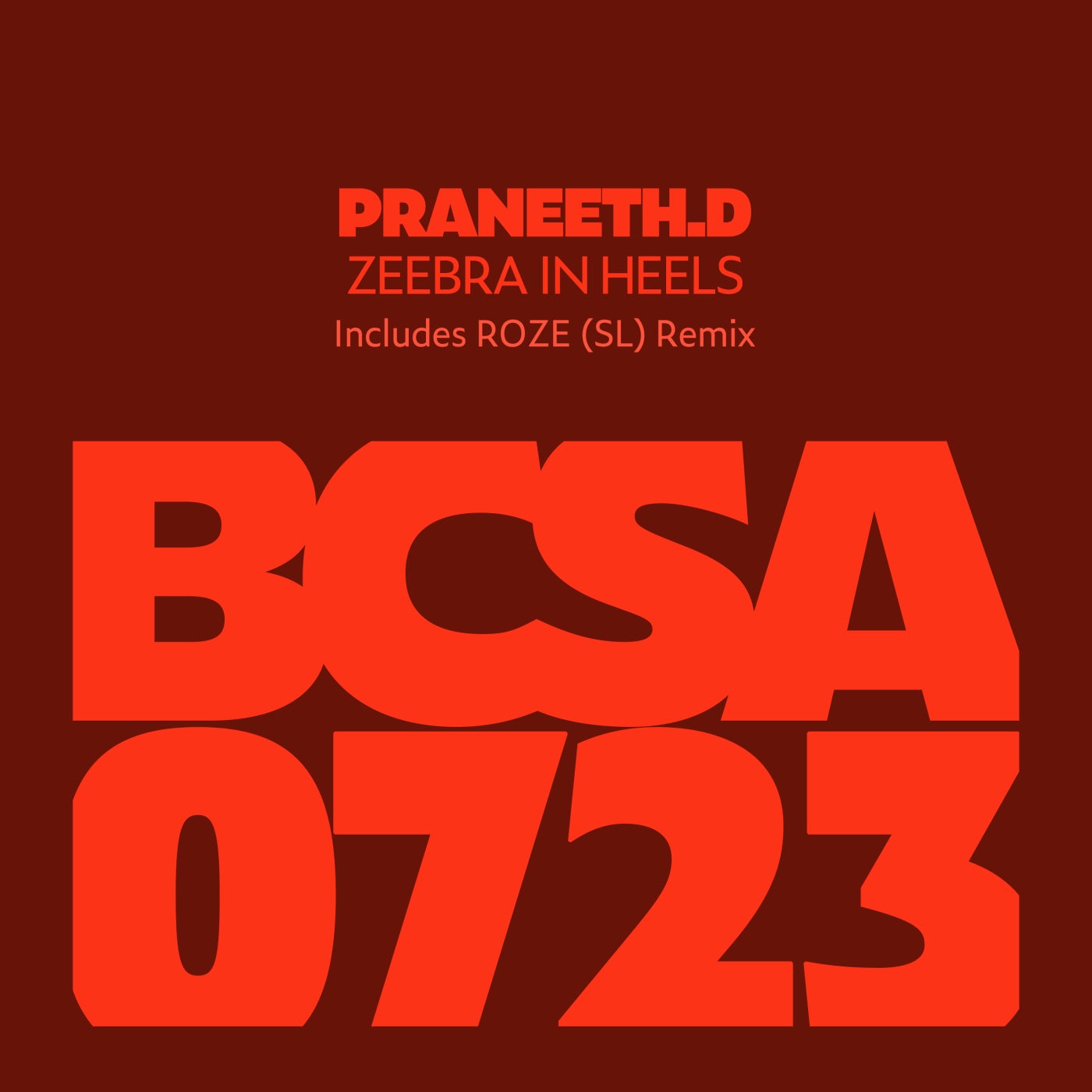 Cover - Praneeth.D - Zeebra in Heels (Original Mix) Promo tools