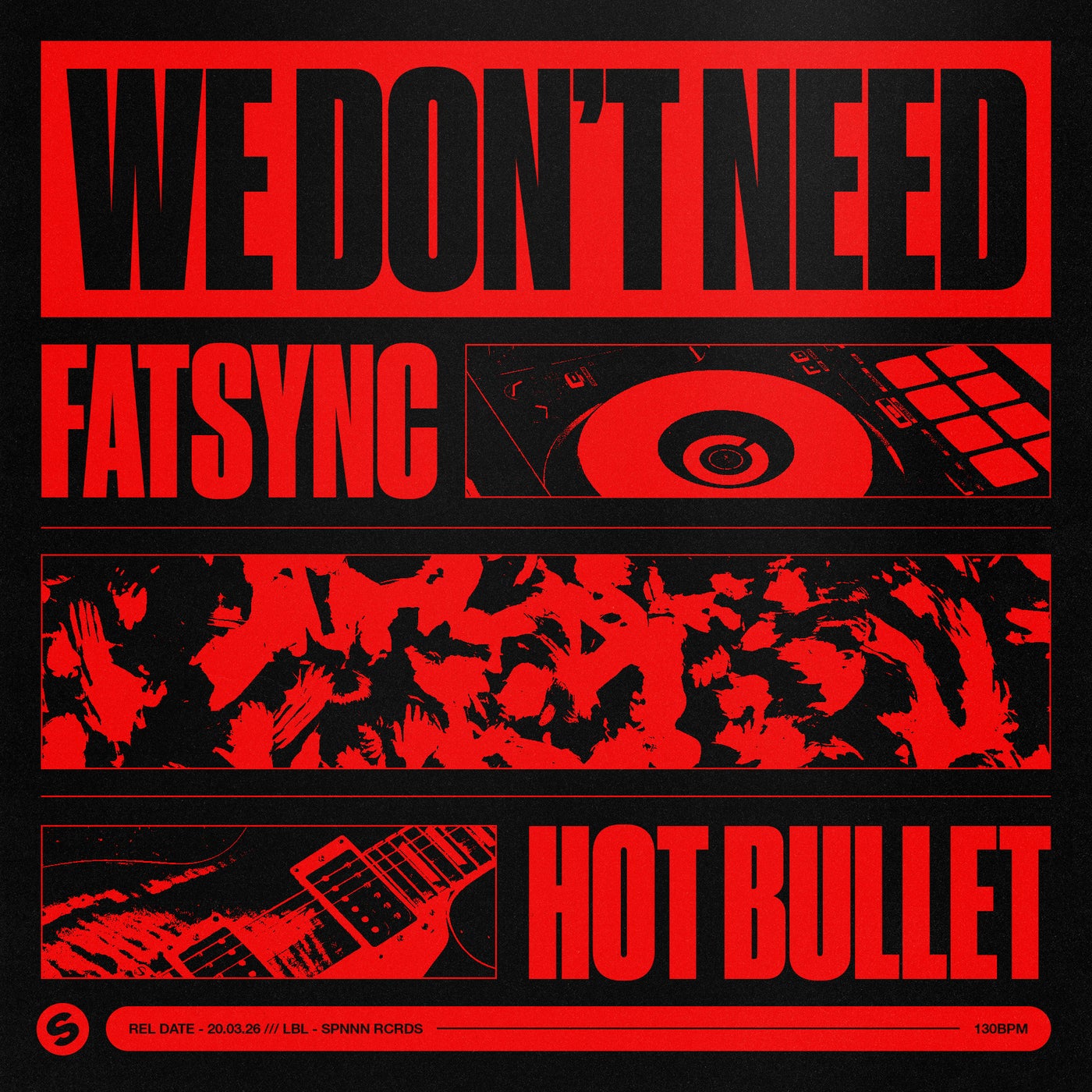 Cover - Hot Bullet, FatSync - We Don't Need (Extended Mix) Promo tools
