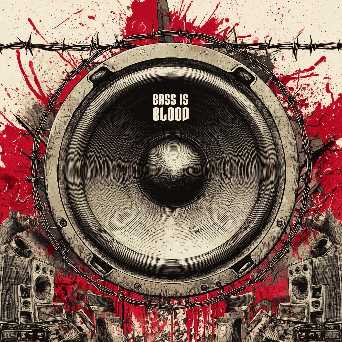 Cover - Trendos & Virali, CreepySh0t, Ironizell - Bass Is Blood (Hard Techno) Promo tools