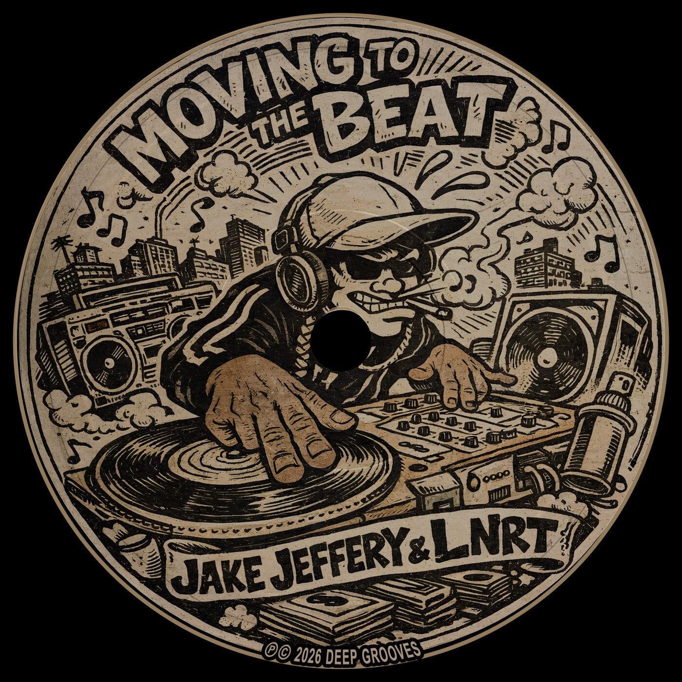 Cover - Jake Jeffery, LNRT - Moving To The Beat (Extended Mix) Promo tools