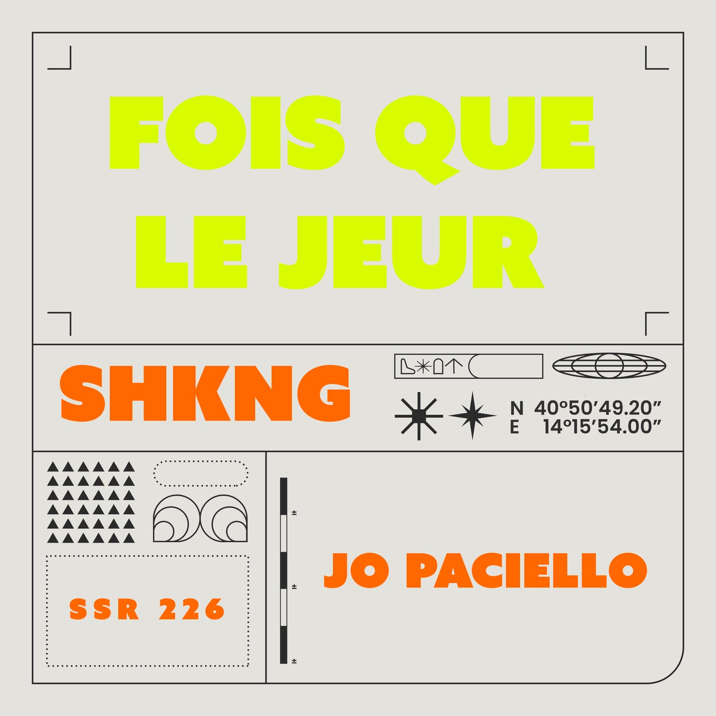 Cover - Jo Paciello - Fois que le jeur (Extended mix) Promo tools