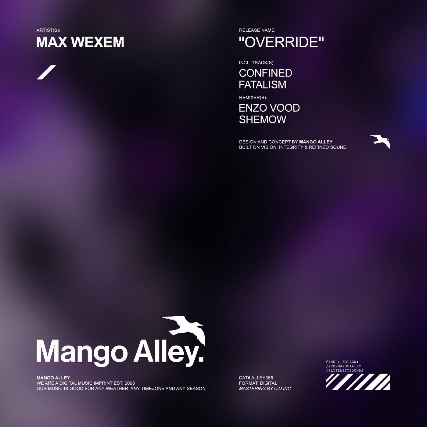 Cover - Max Wexem - Override (Original Mix) Promo tools