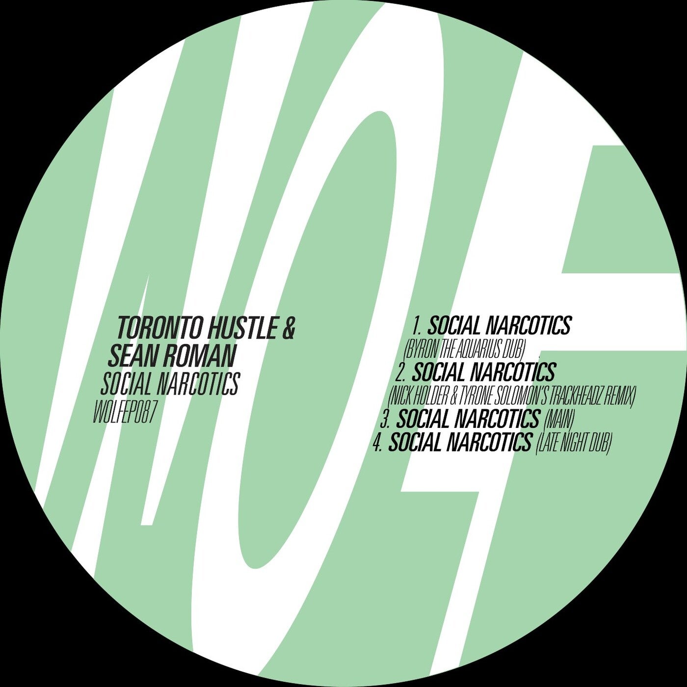 Cover - Sean Roman, Toronto Hustle - Social Narcotics (Main Mix) Promo tools