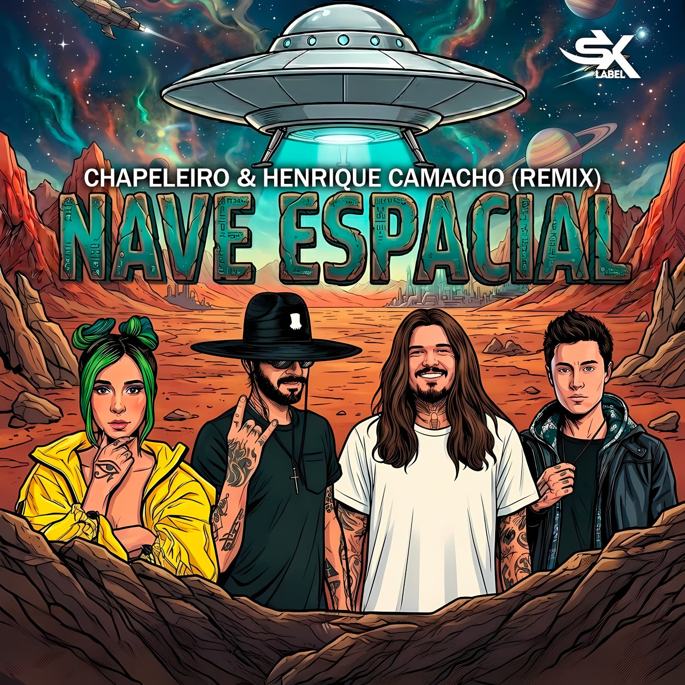 Cover - Chapeleiro, Henrique Camacho, Liu, Samantha Machado - Nave Espacial (Chapeleiro & Henrique Camacho Remix) Promo tools
