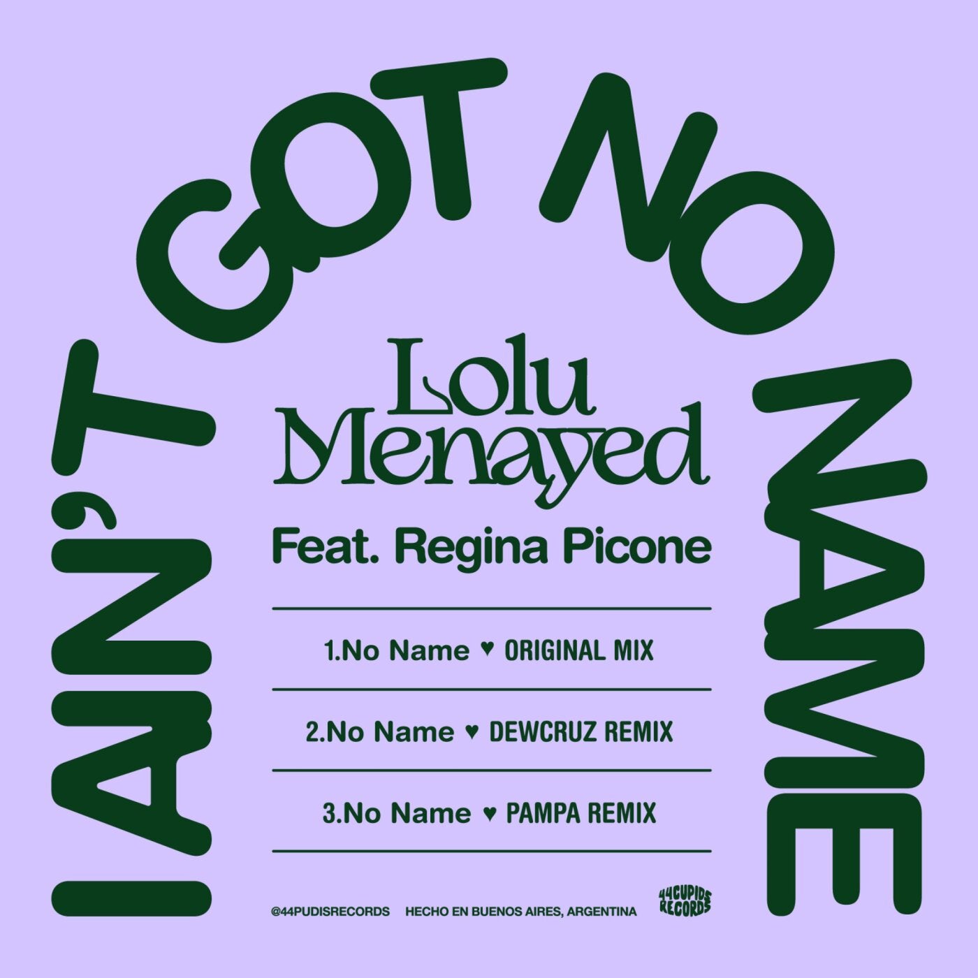 Cover - Lolu Menayed, Regina Picone - No Name (Original Mix) Promo tools