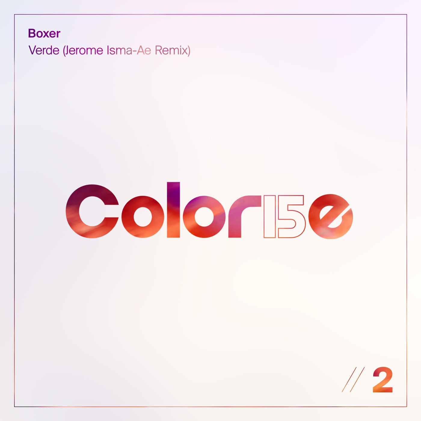 Cover - Boxer - Verde (Jerome Isma-Ae Extended Remix) Promo tools