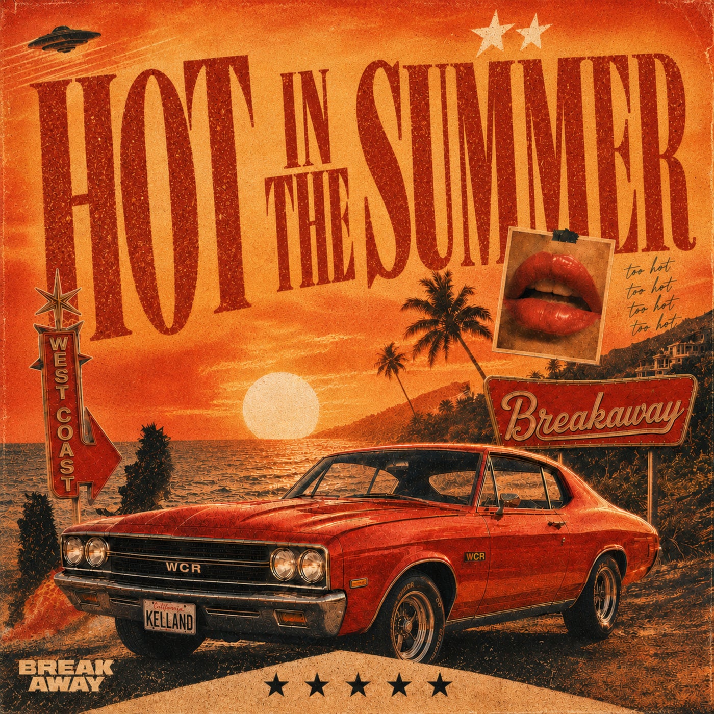 Cover - Kelland - HOT IN THE SUMMER (Extended Mix) Promo tools