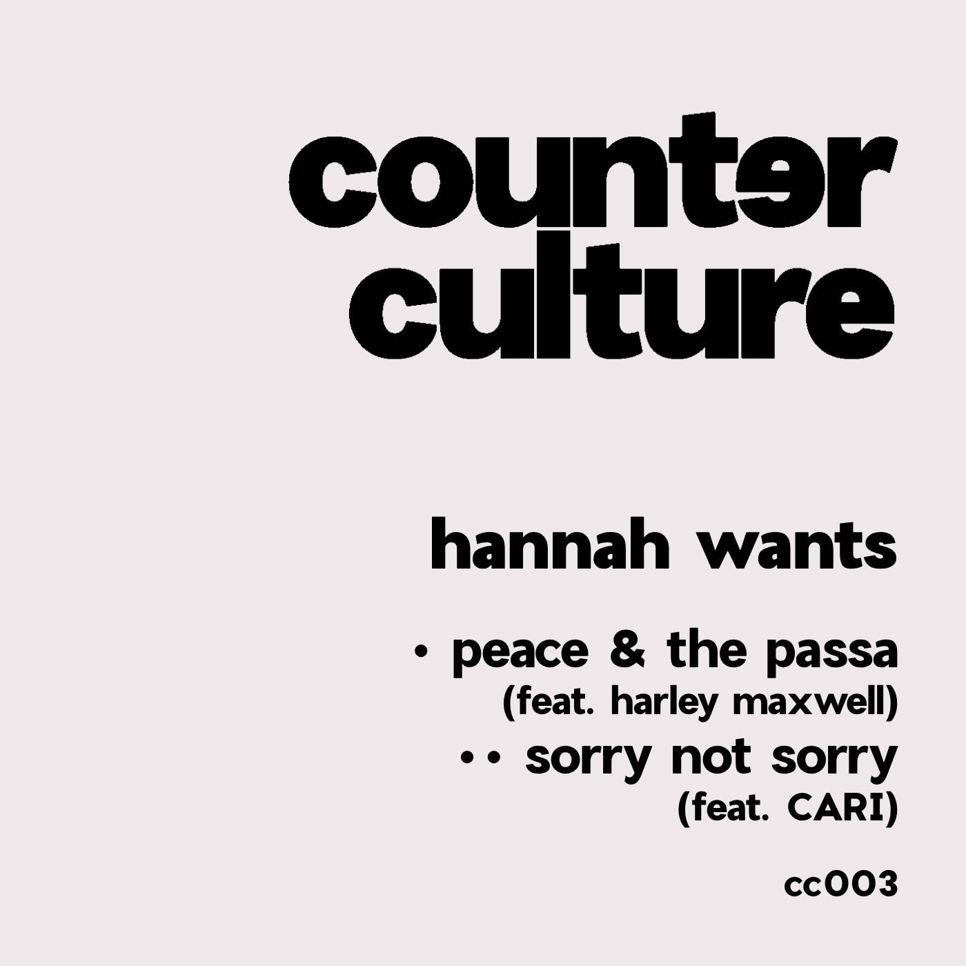Cover - Hannah Wants, CARI (UK) - sorry not sorry (Original Mix) 
