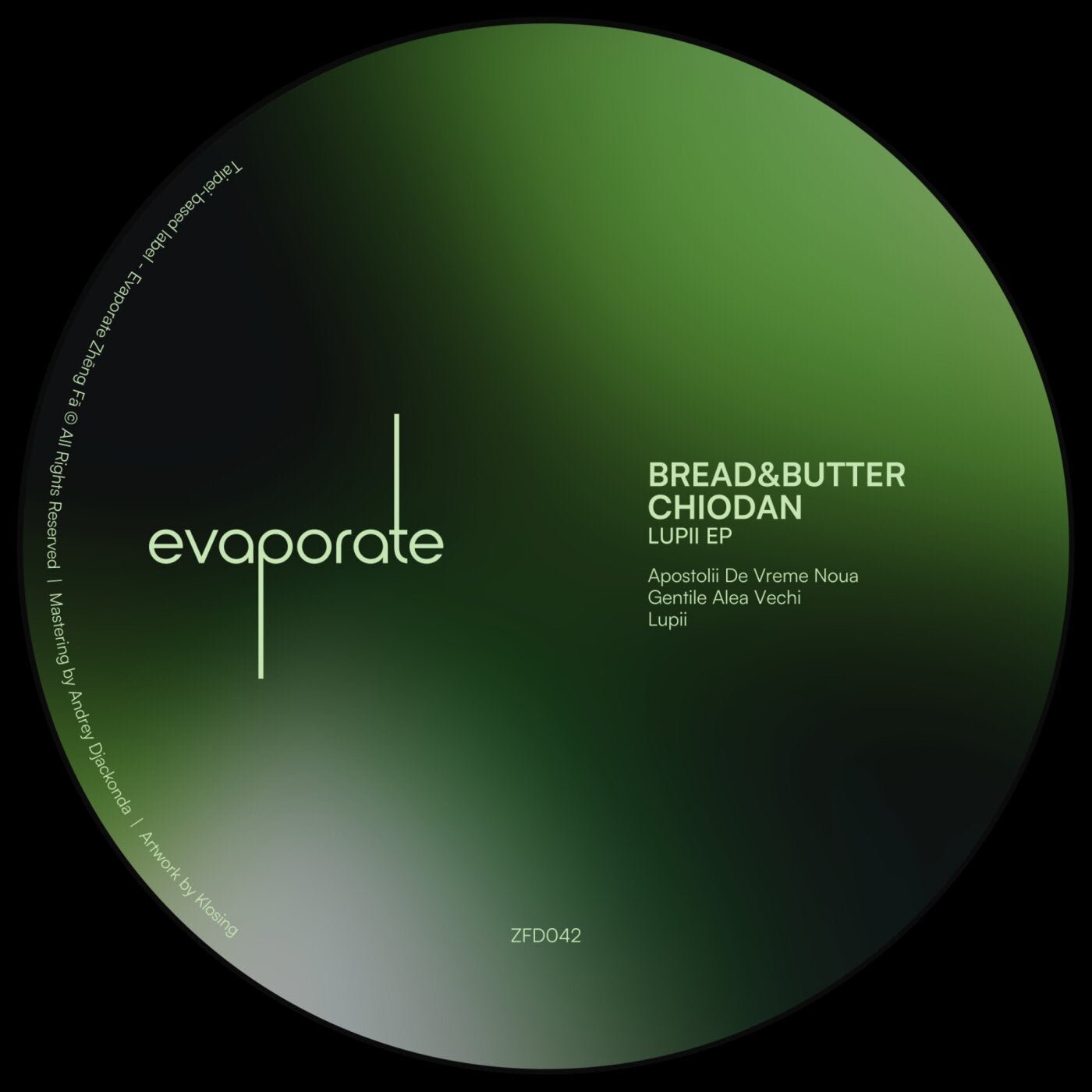 Cover - Chiodan, Bread&Butter - Apostolii De Vreme Noua (Original Mix) 
