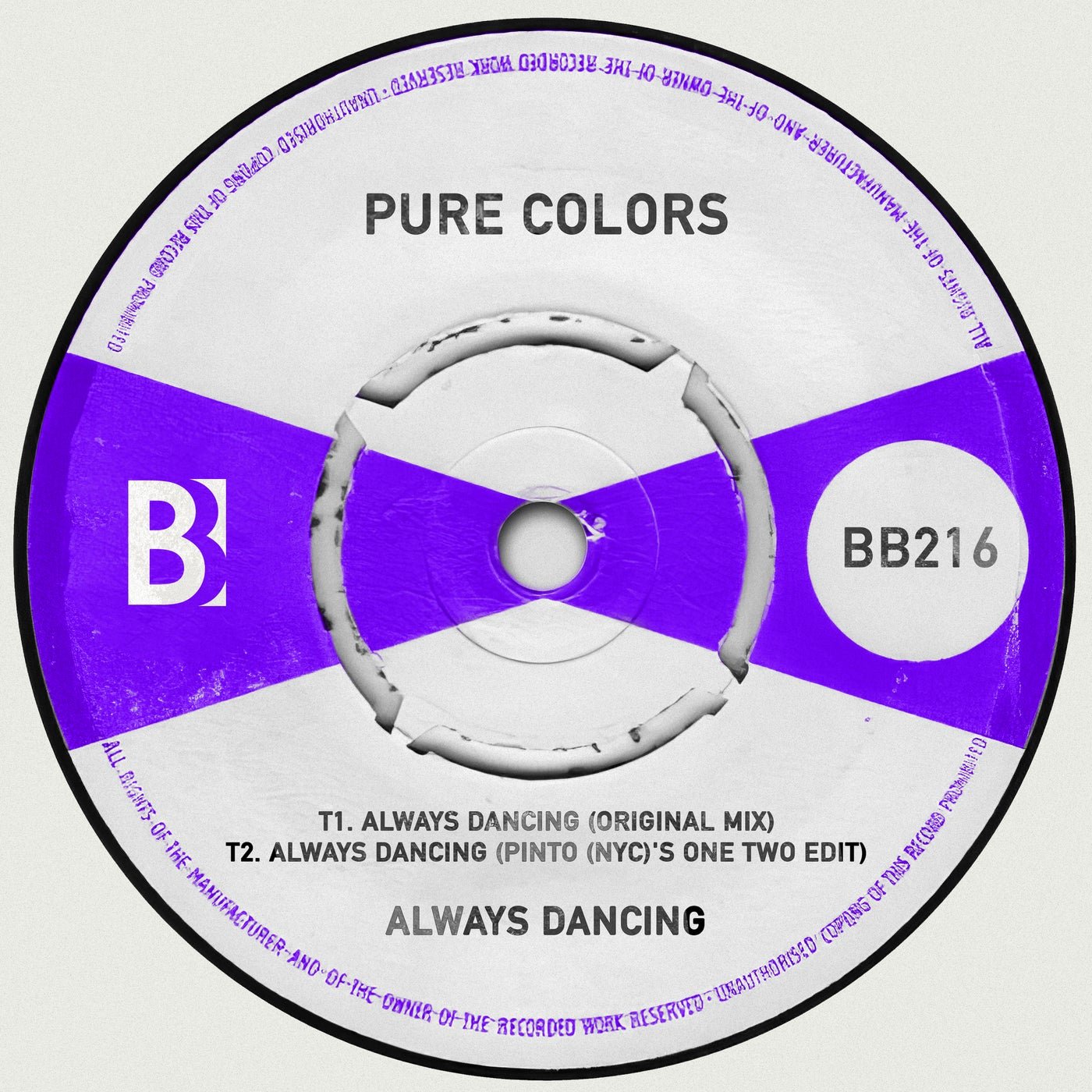 Cover - Pure Colors - Always Dancing (Pinto (NYC)'s One Two Edit) 